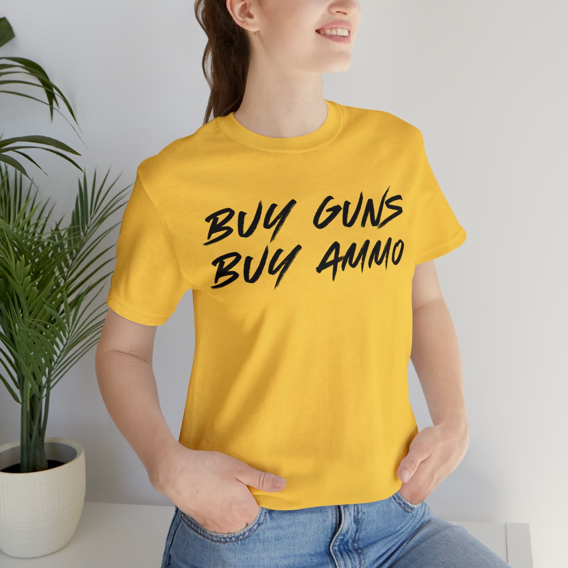 Buy Guns, Buy Ammo - Premium T-Shirt - Just $27! Shop now at Who Touched The Thermostat?