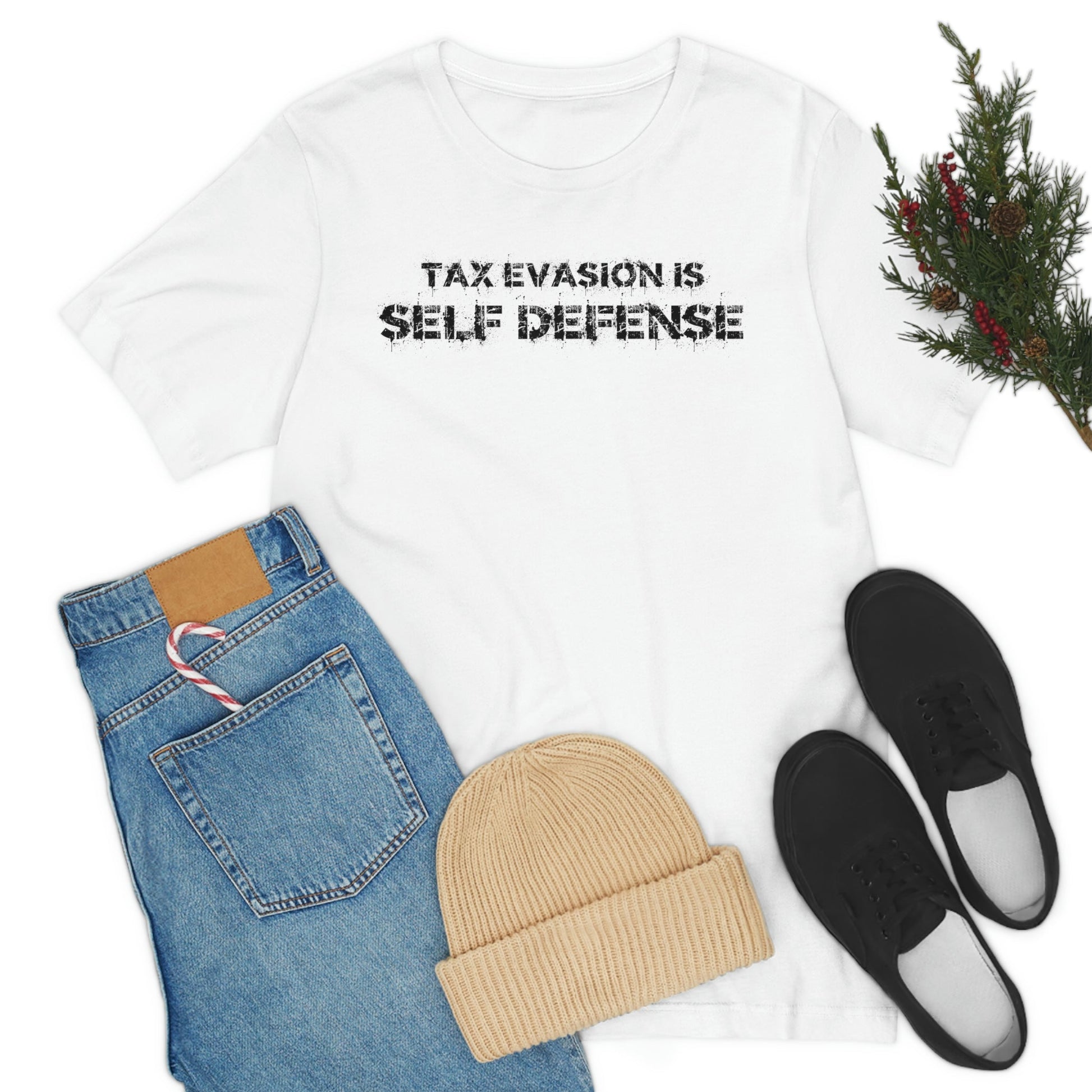 Tax Evasion is Self Defense - Premium T-Shirt - Just $27! Shop now at Who Touched The Thermostat?