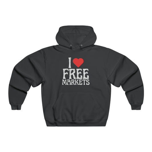 I Love Free Markets NUBLEND® Hooded Sweatshirt - Premium Hoodie - Just $55! Shop now at Who Touched The Thermostat?