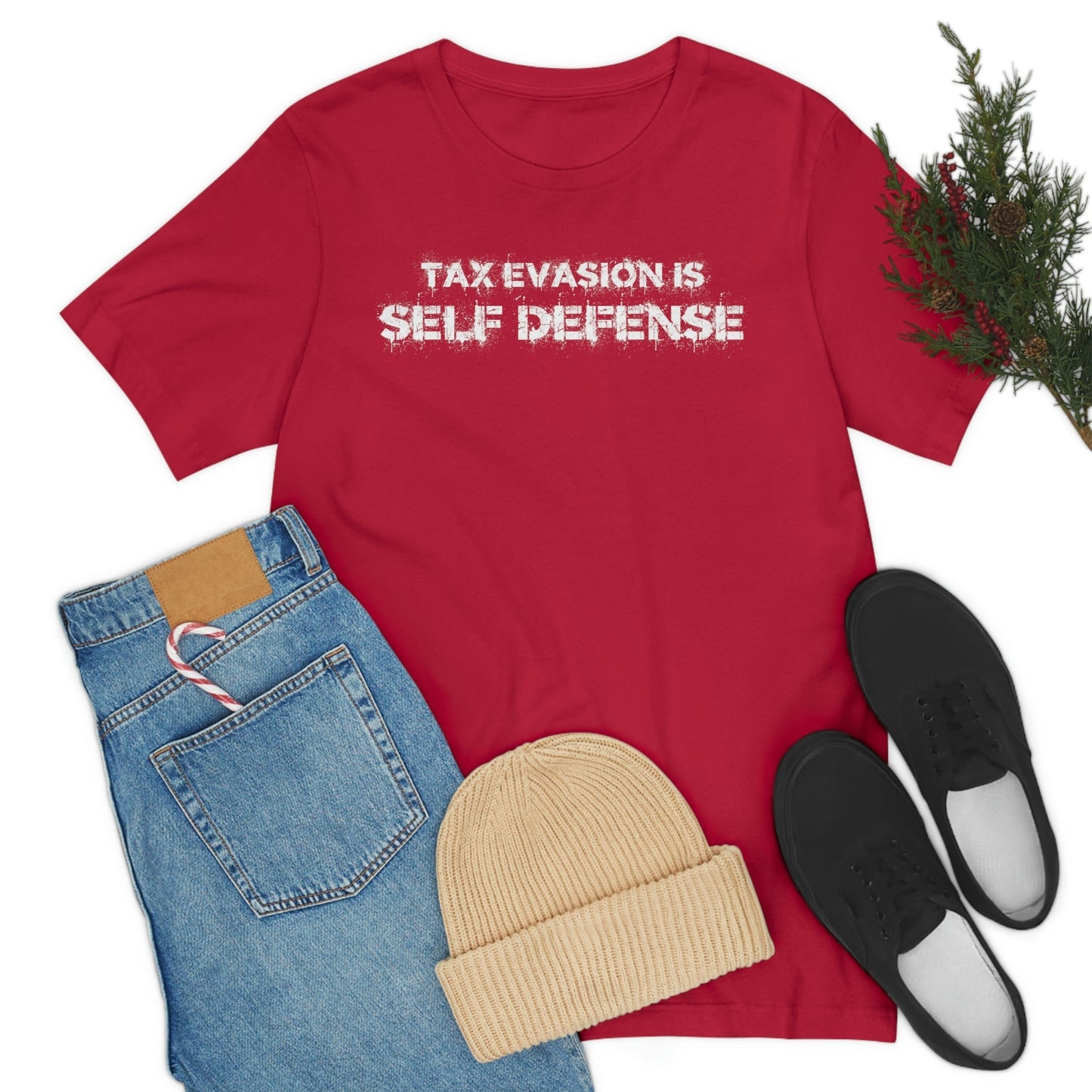 Tax Evasion is Self Defense - Premium T-Shirt - Just $27! Shop now at Who Touched The Thermostat?