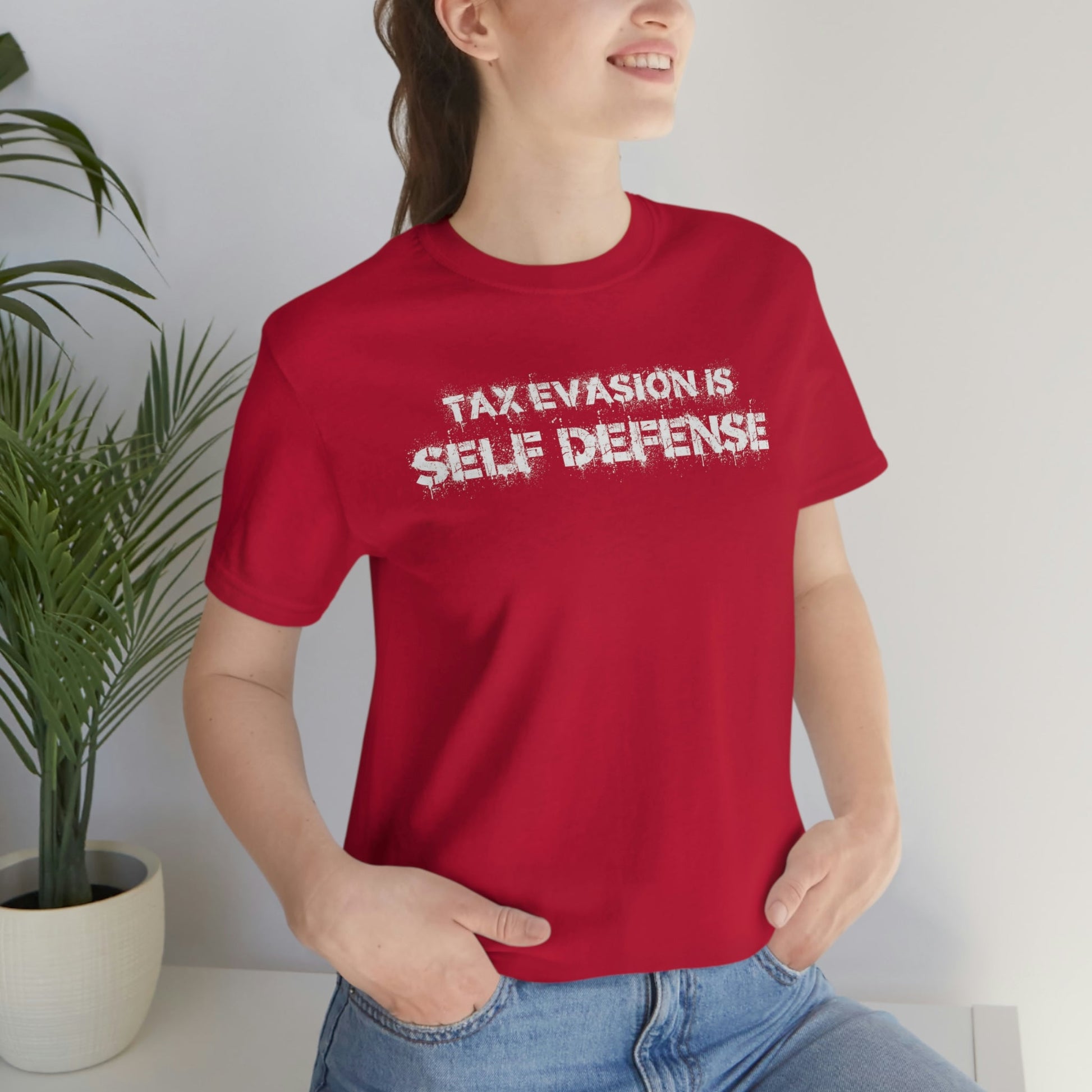 Tax Evasion is Self Defense - Premium T-Shirt - Just $27! Shop now at Who Touched The Thermostat?