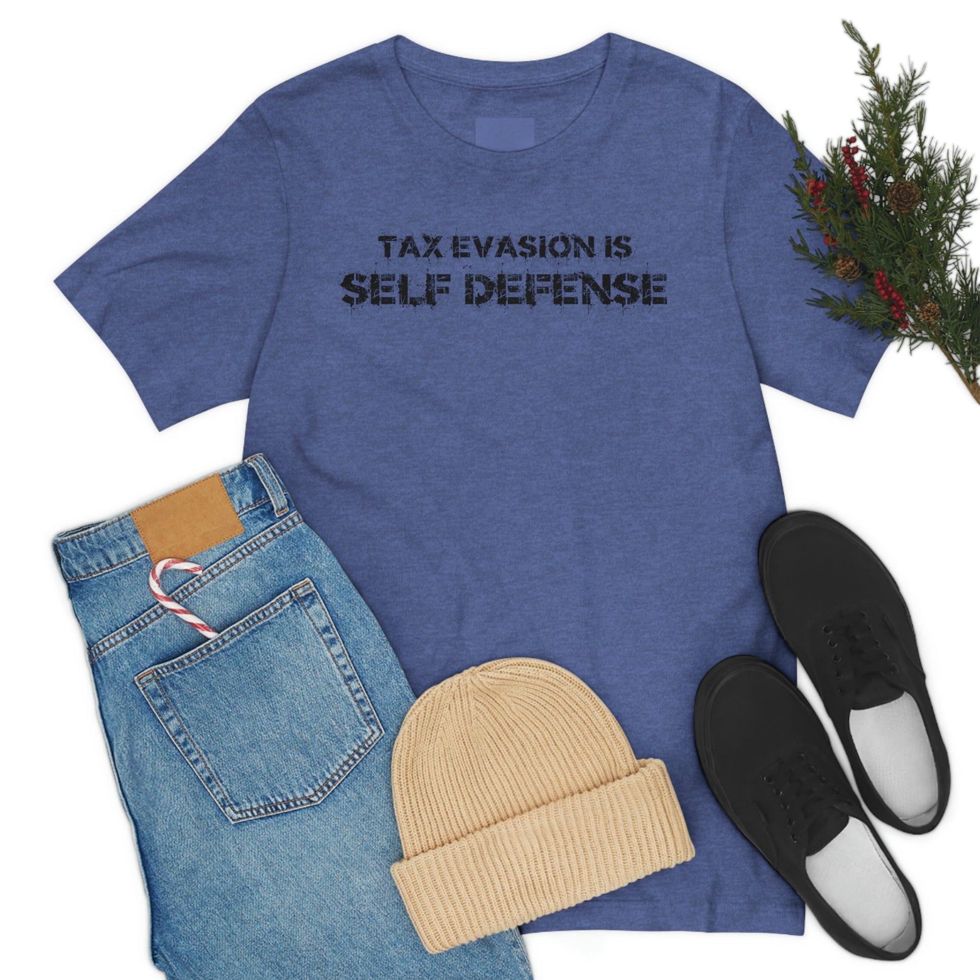 Tax Evasion is Self Defense - Premium T-Shirt - Just $27! Shop now at Who Touched The Thermostat?