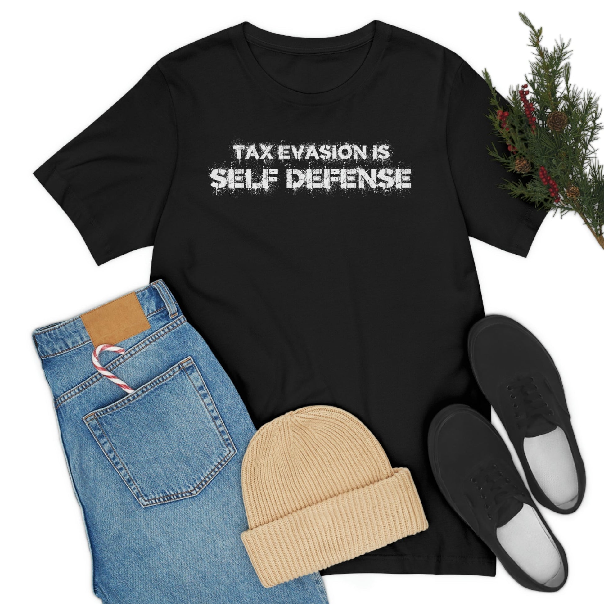 Tax Evasion is Self Defense - Premium T-Shirt - Just $27! Shop now at Who Touched The Thermostat?